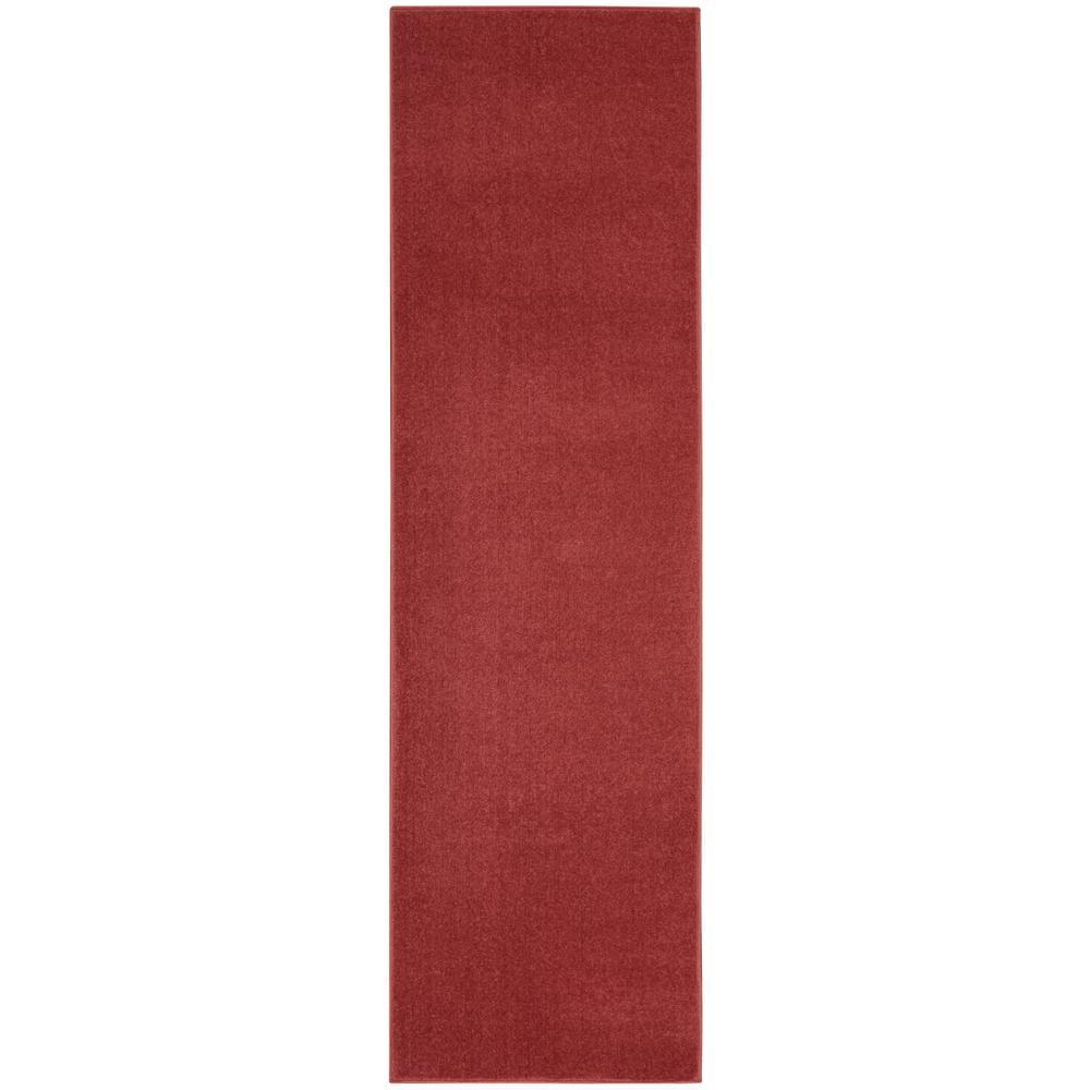 Nourison Essentials Easy Care Indoor Outdoor Area Rug - Brick Red 2'2" x 7'6"
