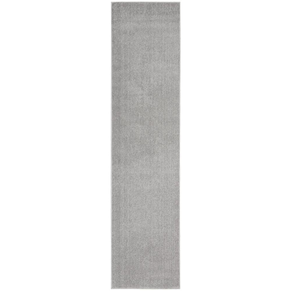 Nourison Essentials Easy Care Indoor Outdoor Area Rug - Silver Grey 2'2" x 12'