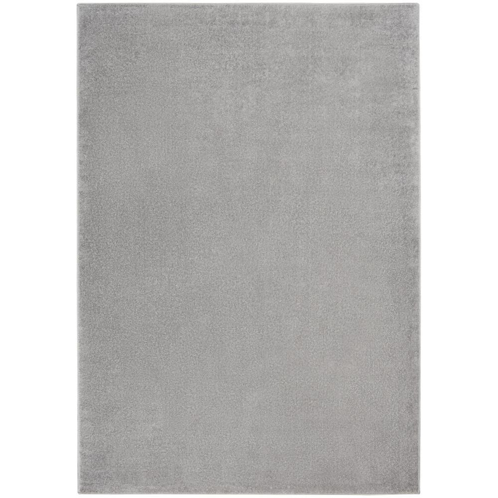 Nourison Essentials Easy Care Indoor Outdoor Area Rug - Silver Grey 6' x 9'