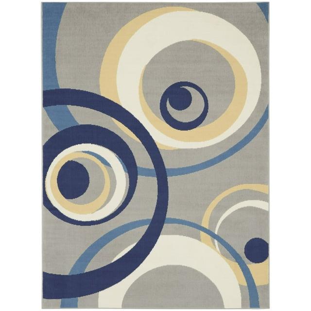 Nourison Grafix GRF21 Indoor only Area Rug - Grey 6' x 9'