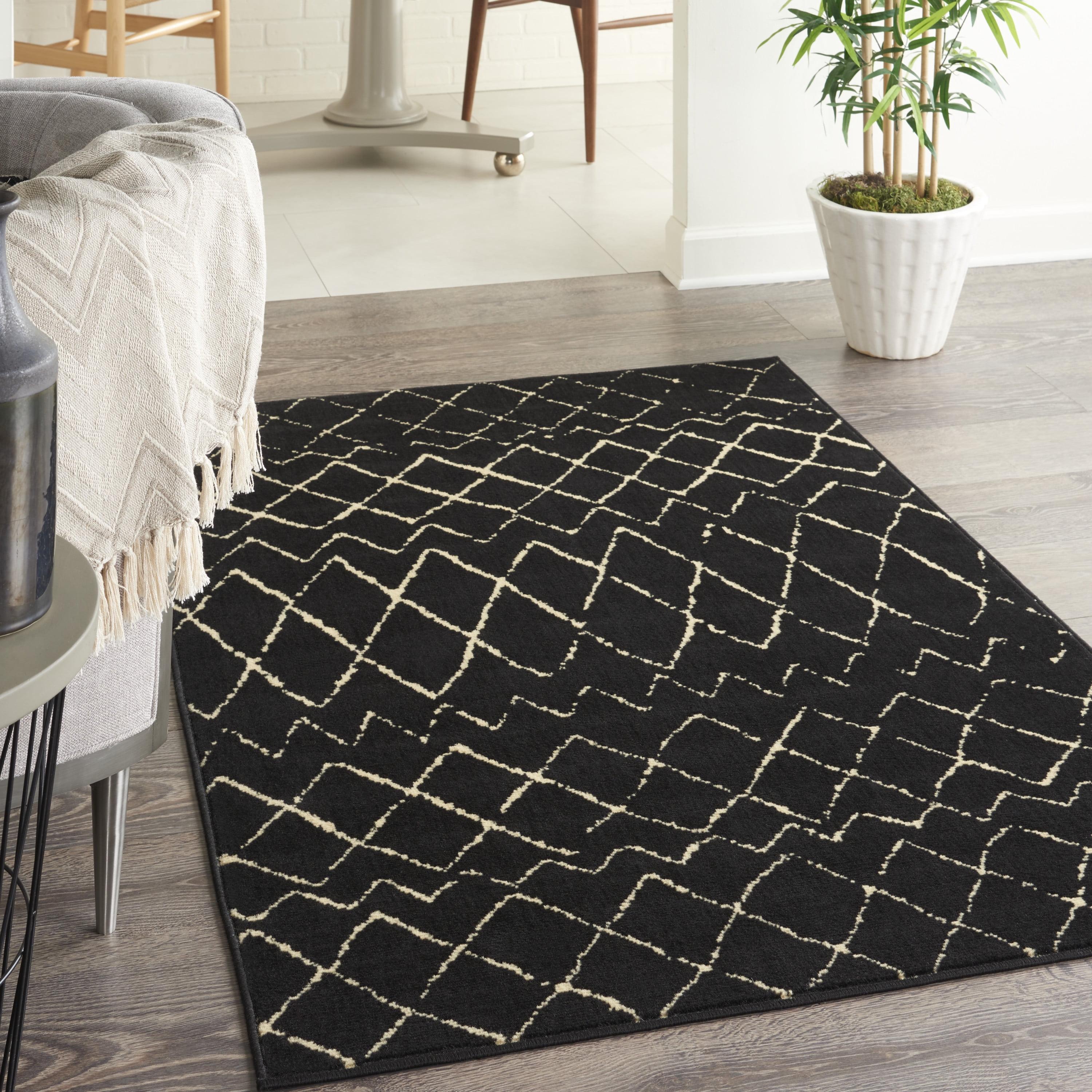 Nourison Grafix GRF04 Indoor Area Rug - Black 3'9" x 5'9"