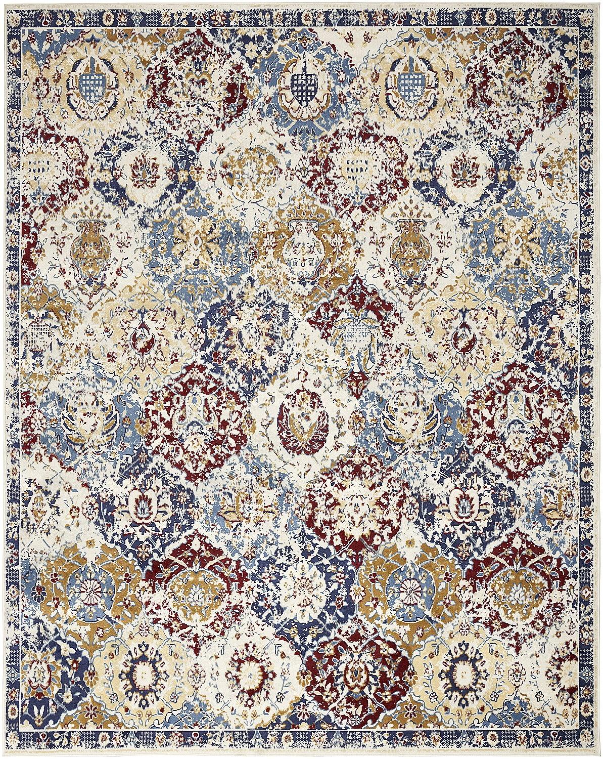 Multicolor Bohemian Charm Rectangular 7' x 10' Synthetic Area Rug