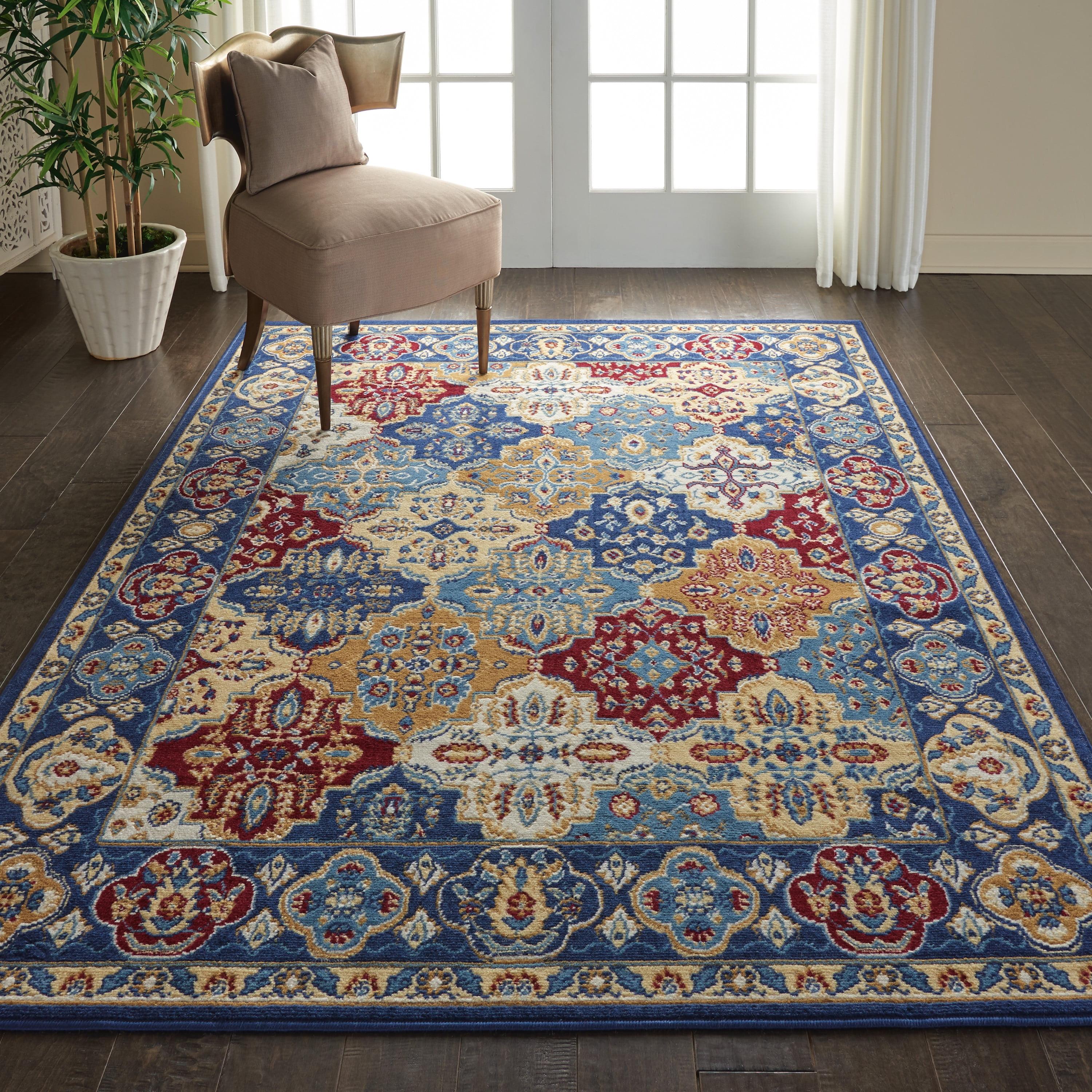 Multicolor Persian-Inspired Rectangular 6' x 9' Area Rug