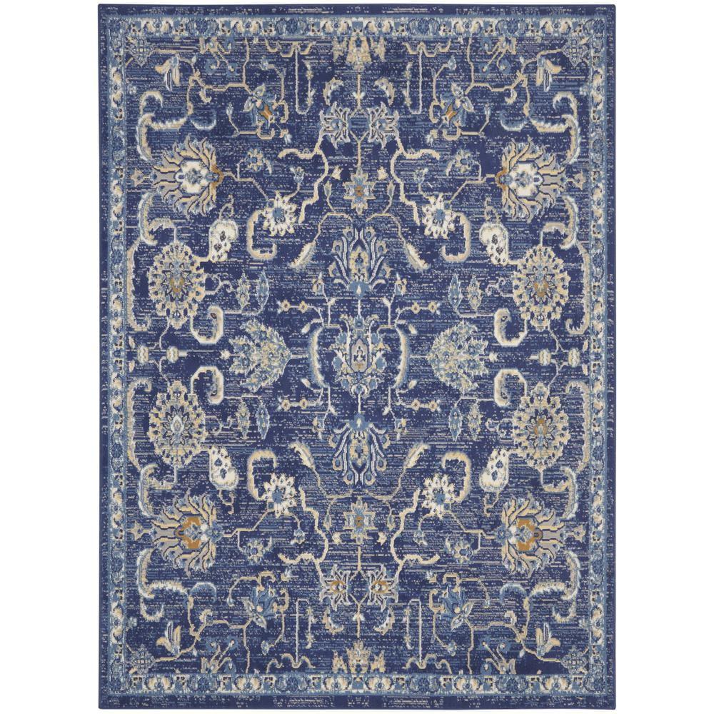 Nourison Grafix GRF24 Indoor Area Rug - Navy 3'9" x 5'9"