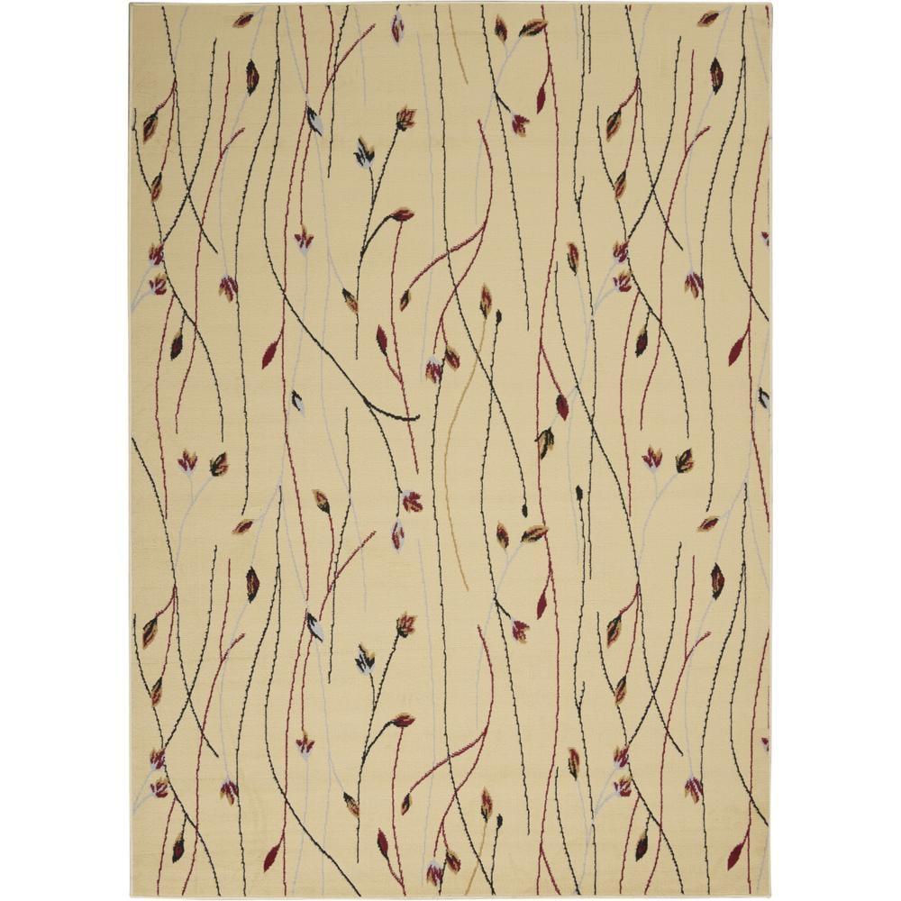 Nourison Grafix Flowing Vines and Blooms Indoor Area Rug