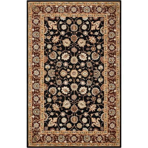 Nourison  Hand-tufted Area Rug 3'9" x 5'9" Contains Latex Nature 0.51 - 0.75 inch 3' x 5' Indoor,Handmade Burgundy Rectangle