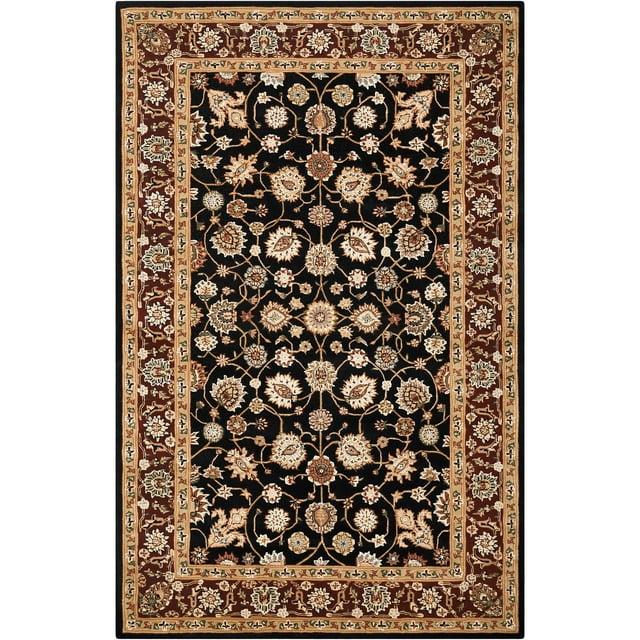 Nourison  Hand-tufted Area Rug 3'9" x 5'9" Contains Latex Nature 0.51 - 0.75 inch 3' x 5' Indoor,Handmade Burgundy Rectangle
