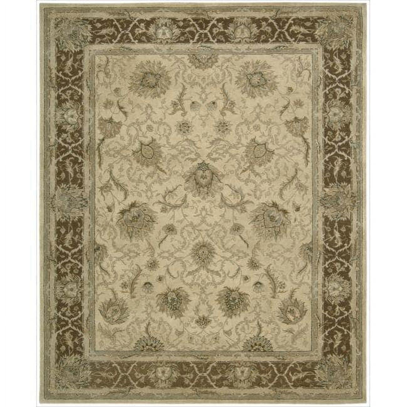 Elegant Heritage Hall Hand-Tufted Wool Area Rug in Blue and Beige