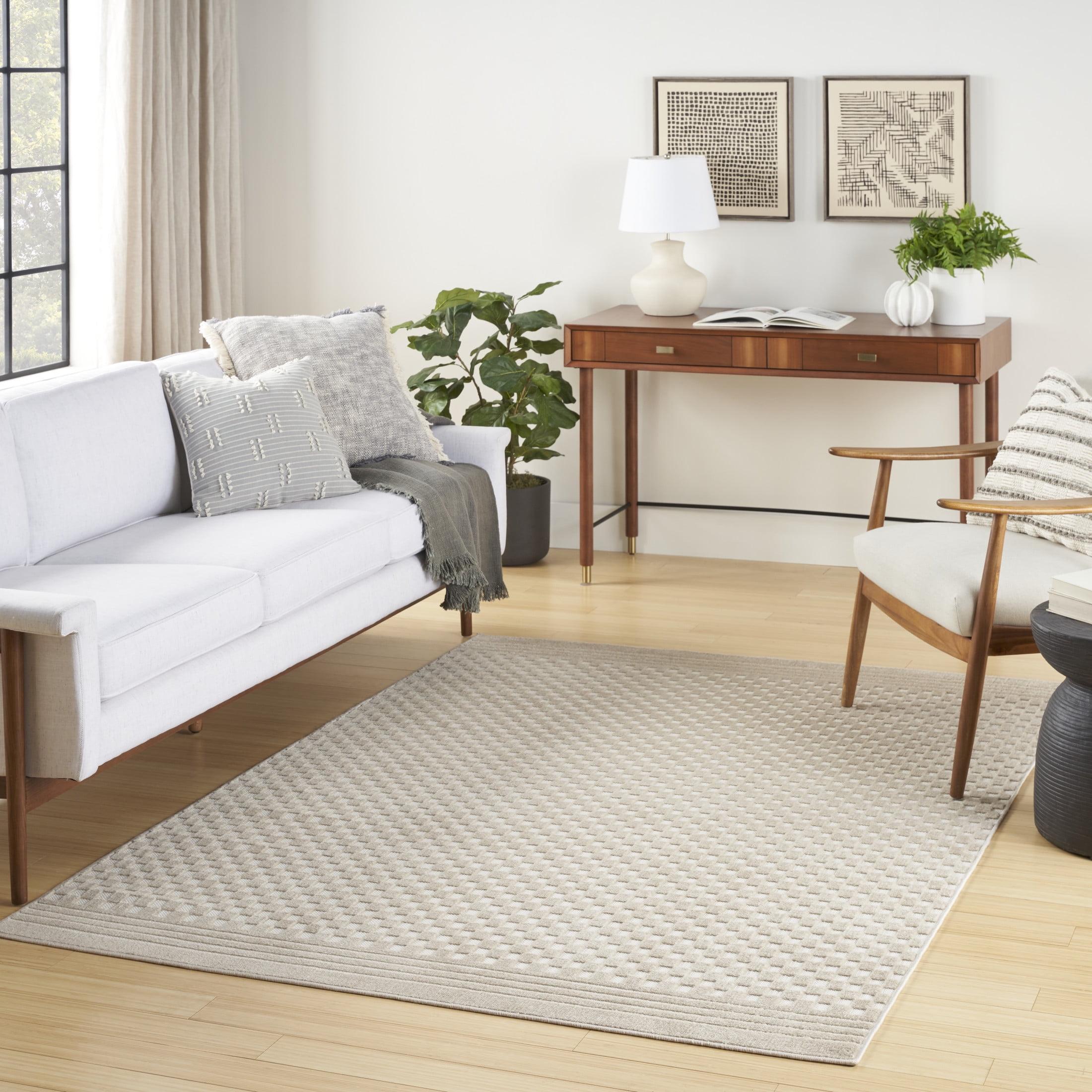 Nourison Casual 5'3" x 7' Beige Modern Indoor Rug