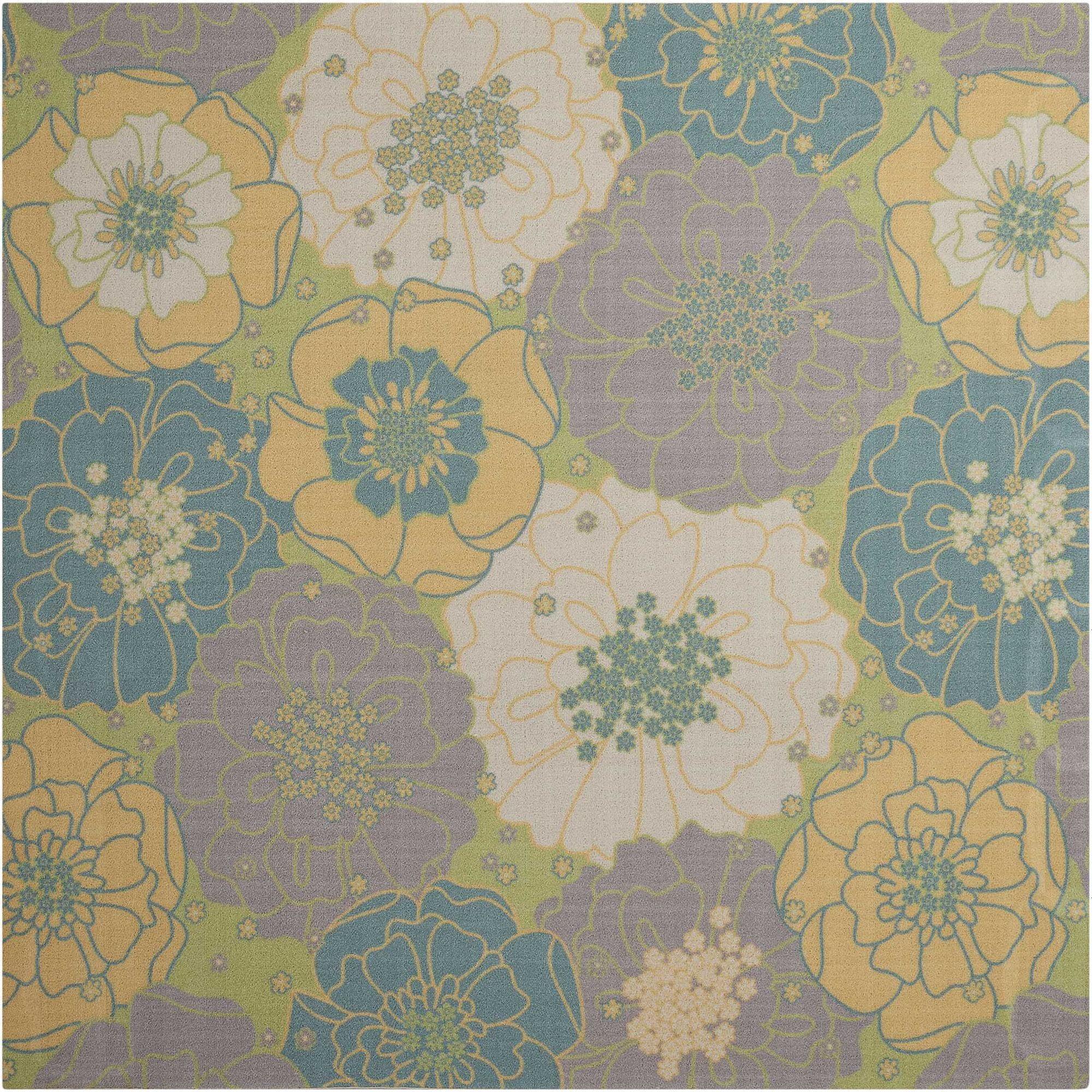 Nourison Home & Garden Green Indoor/Outdoor Area Rug RS021 7'9" x 7'9"