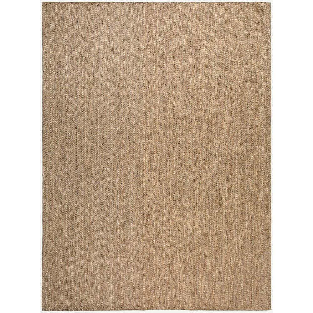 Nourison Horizon Indoor/Outdoor 8' x 10' Natural Modern Chevron Flatweave Rug