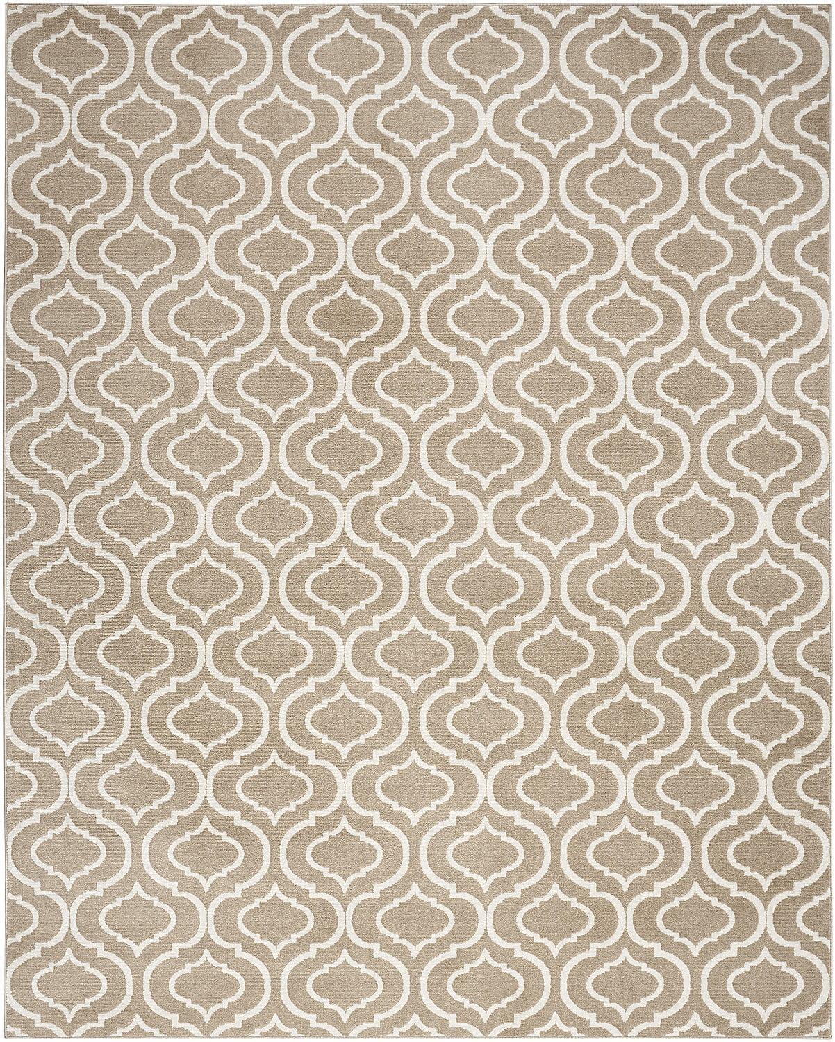 Nourison Jubilant Moroccan Trellis Indoor Area Rug Taupe 7'10"x9'10"