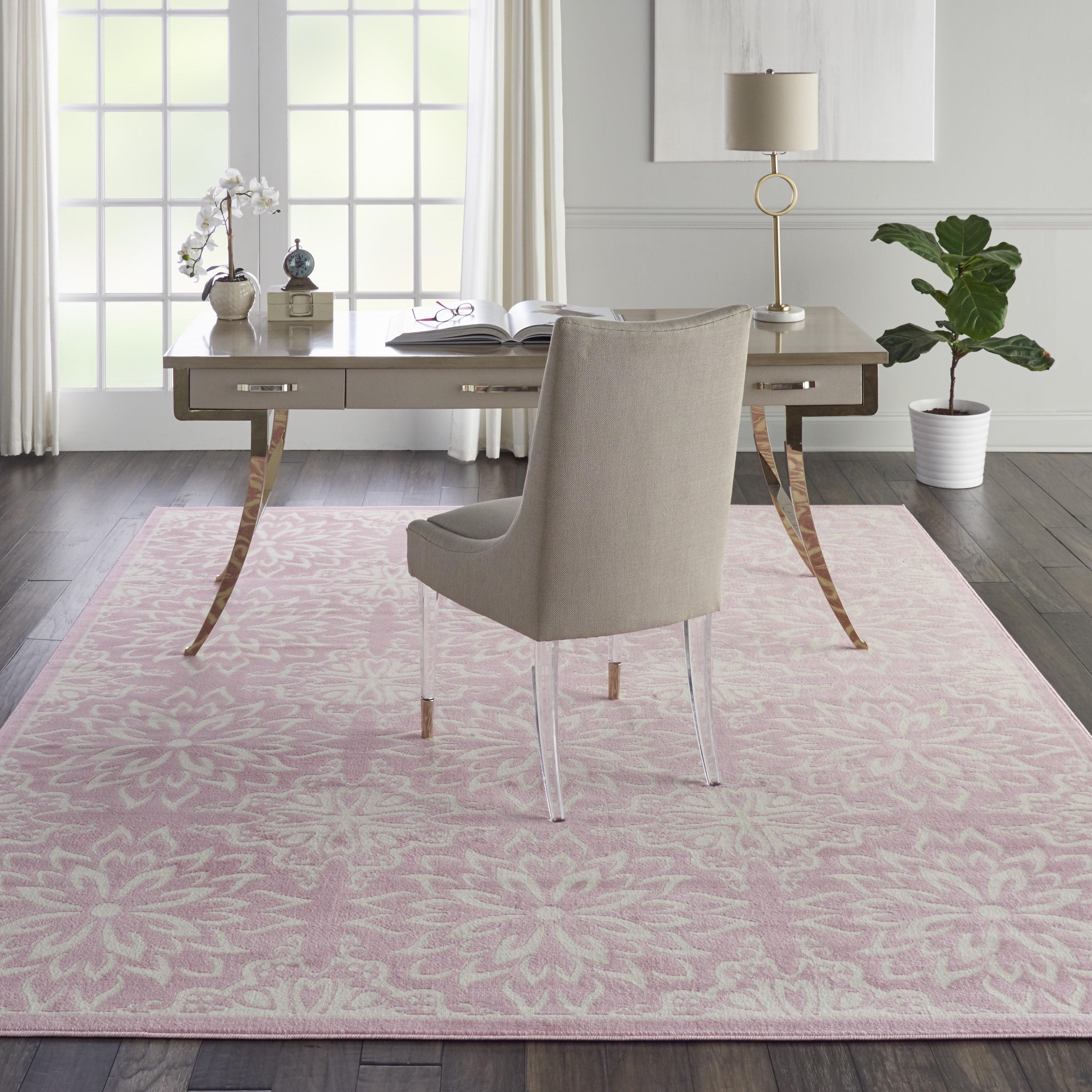 Nourison Jubilant 7' x 10' Ivory Pink Farmhouse Indoor Rug