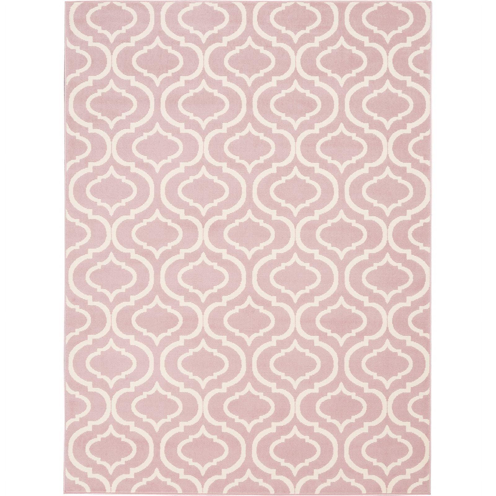 Elegant Pastel Pink 6' x 9' Reversible Hand-Knotted Area Rug