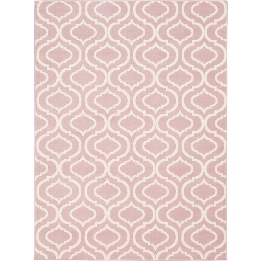 Nourison Jubilant 6' x 9' Pink Indoor Area Rug Moroccan Casual Trellis by Nourison