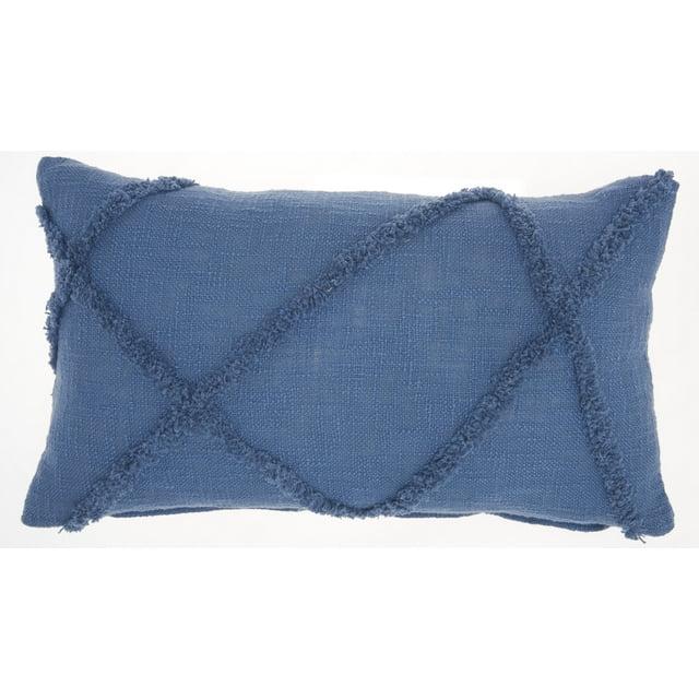 Nourison Life Styles Blue Decorative Throw Pillow , 14" x 24"
