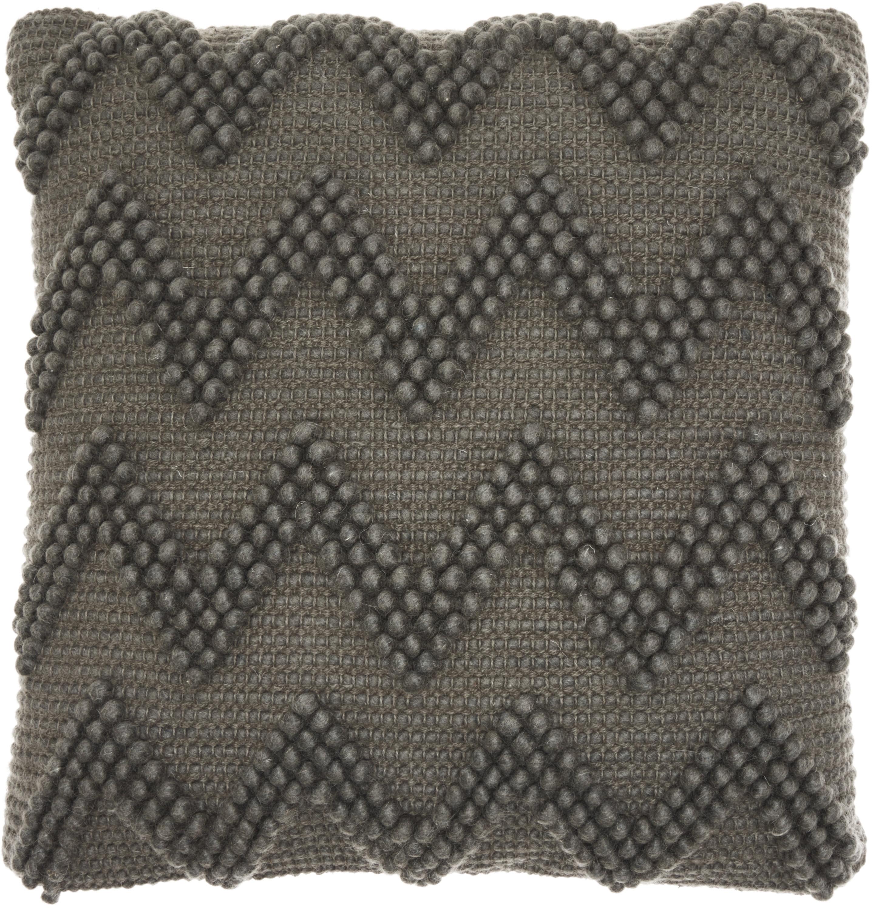 Charcoal Chevron Chunky Weave 20" Square Throw Pillow Set