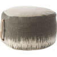 Mina Victory Life Styles Stonewash 20" x 20" x 12" Indoor Drum Pouf with Handle