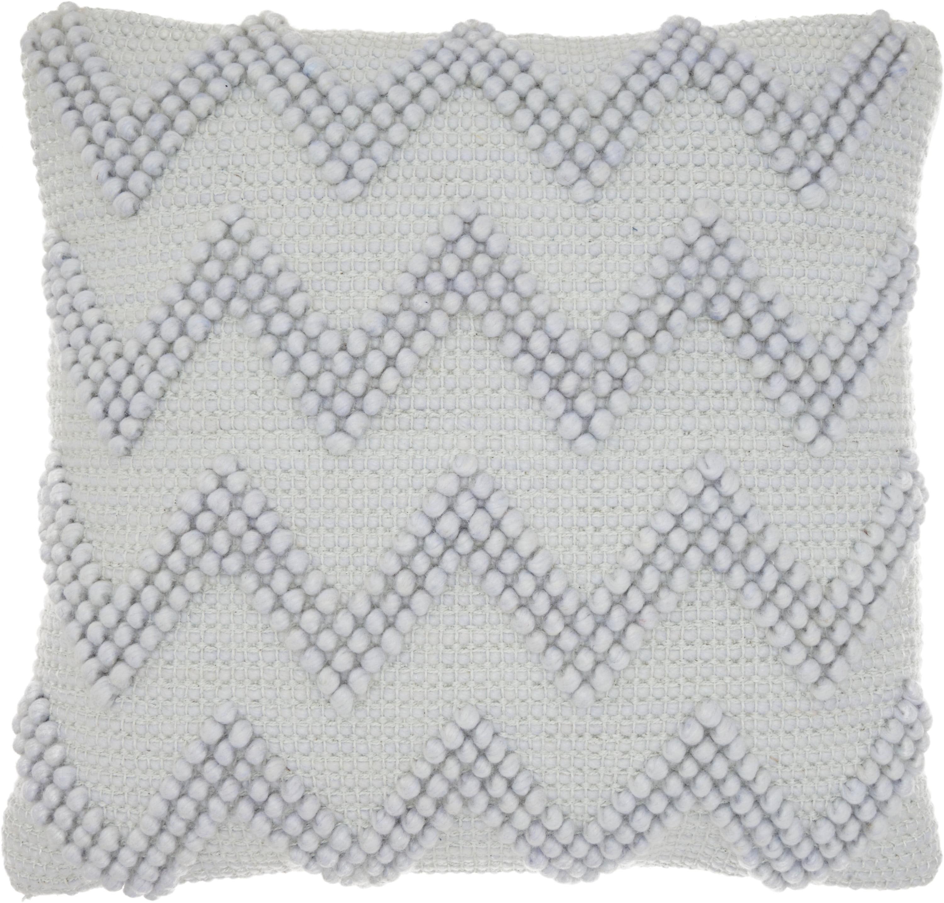 Sky Blue Chevron Handcrafted 20" Square Throw Pillow Set