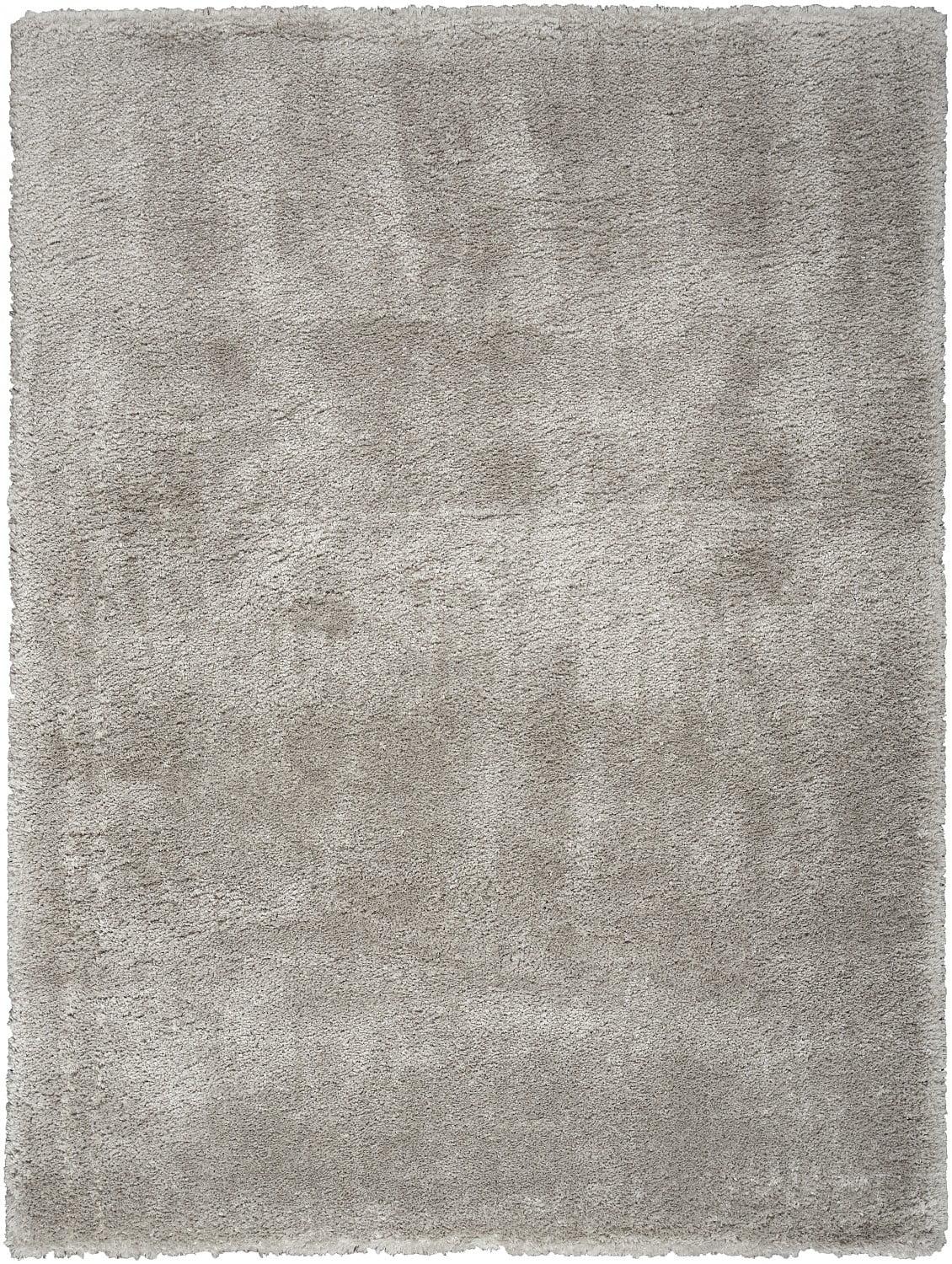 Silver 4' x 6' Rectangular Shag Area Rug