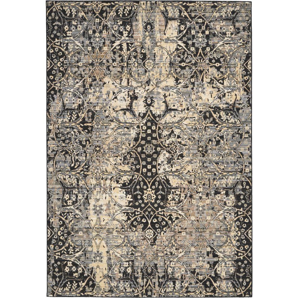 Nourison Majestic MST01 Black/Beige/Gray Indoor Area Rug - 5'6 x 8'