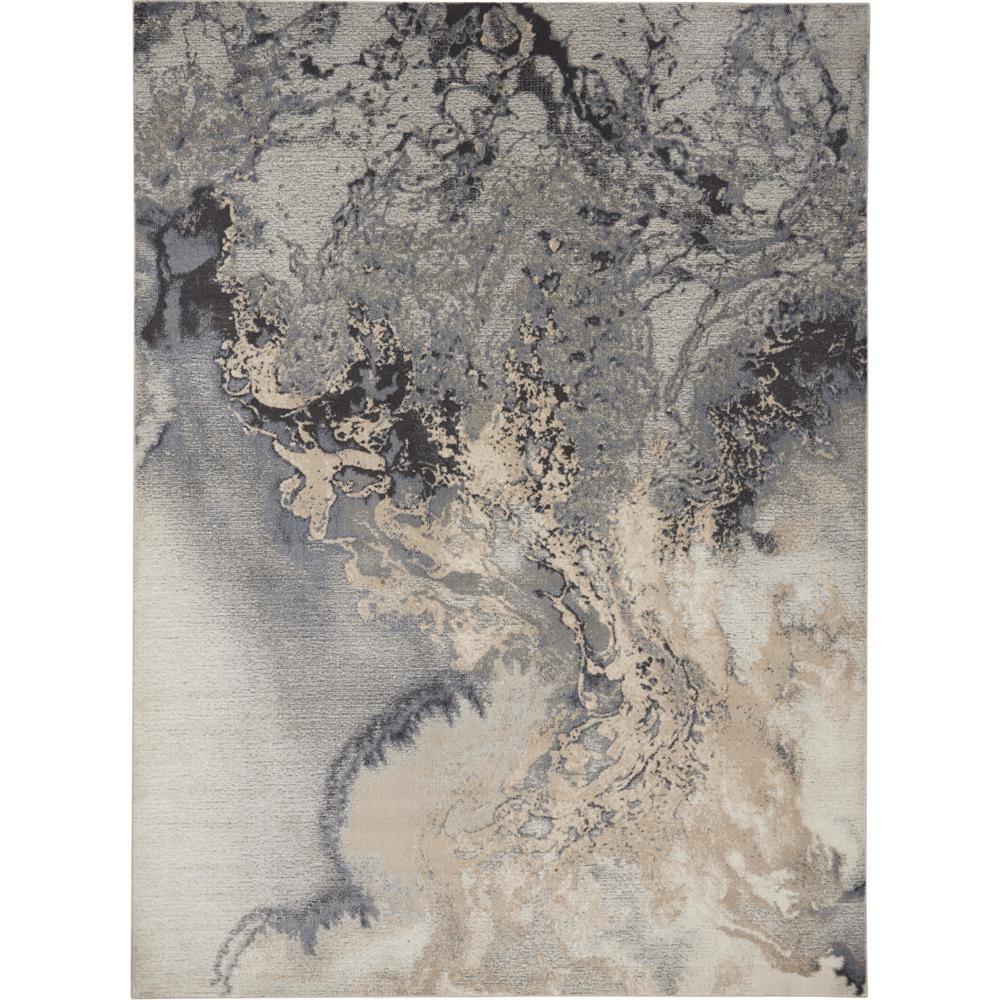 Nourison Maxell Modern Abstract Indoor Area Rug Grey 9'3" x 12'9"