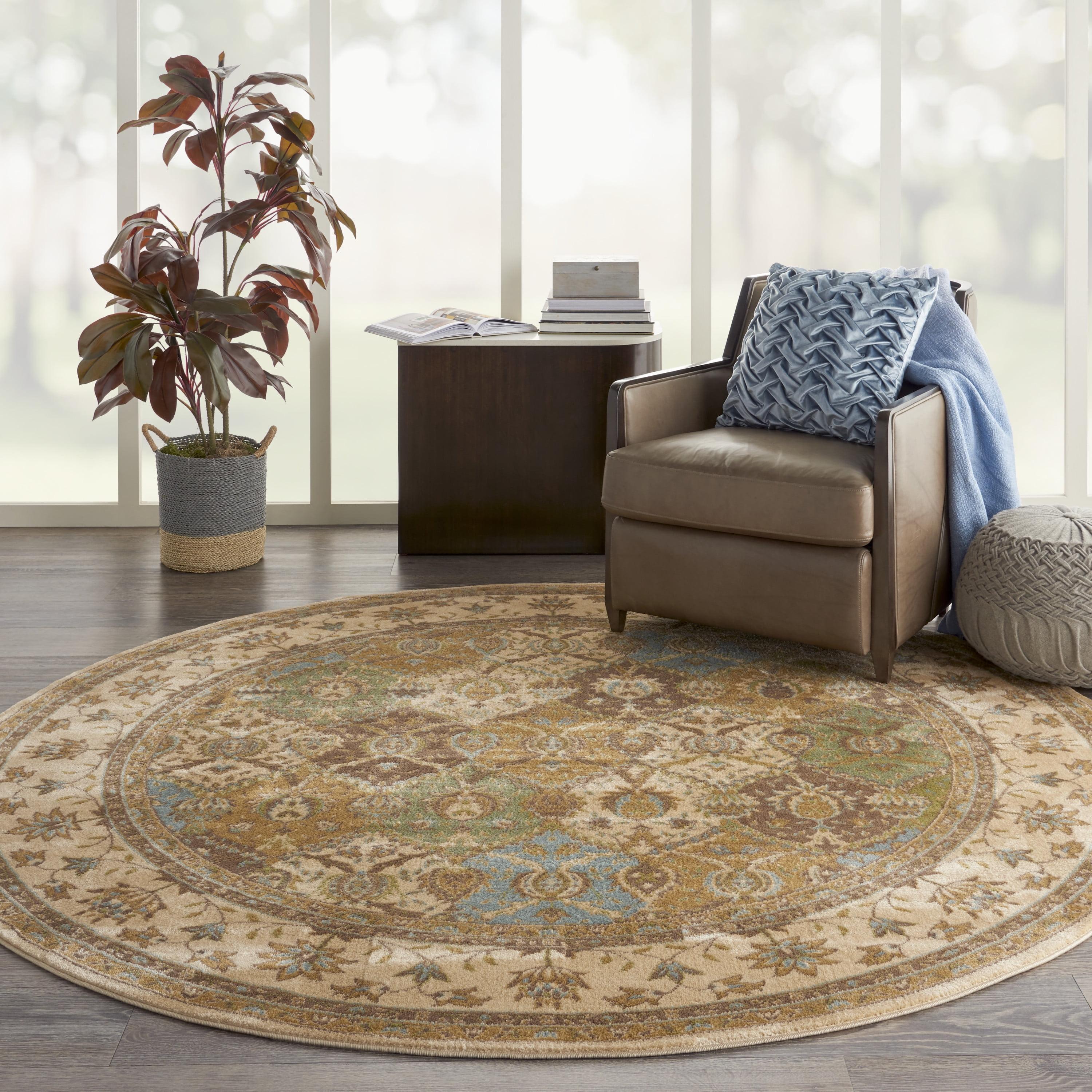 Eclectic Elegance Hand-Knotted Multicolor Synthetic Round Rug - 7'10"