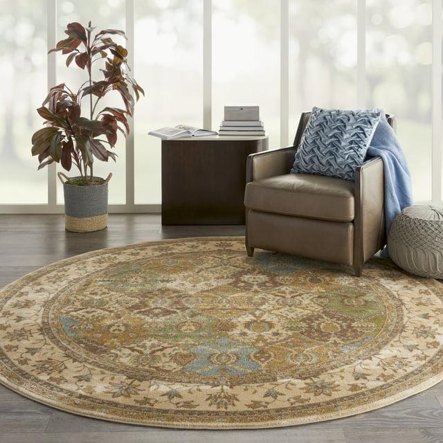 Nourison Modesto MDS04 Indoor Area Rug Beige 7'10" x round
