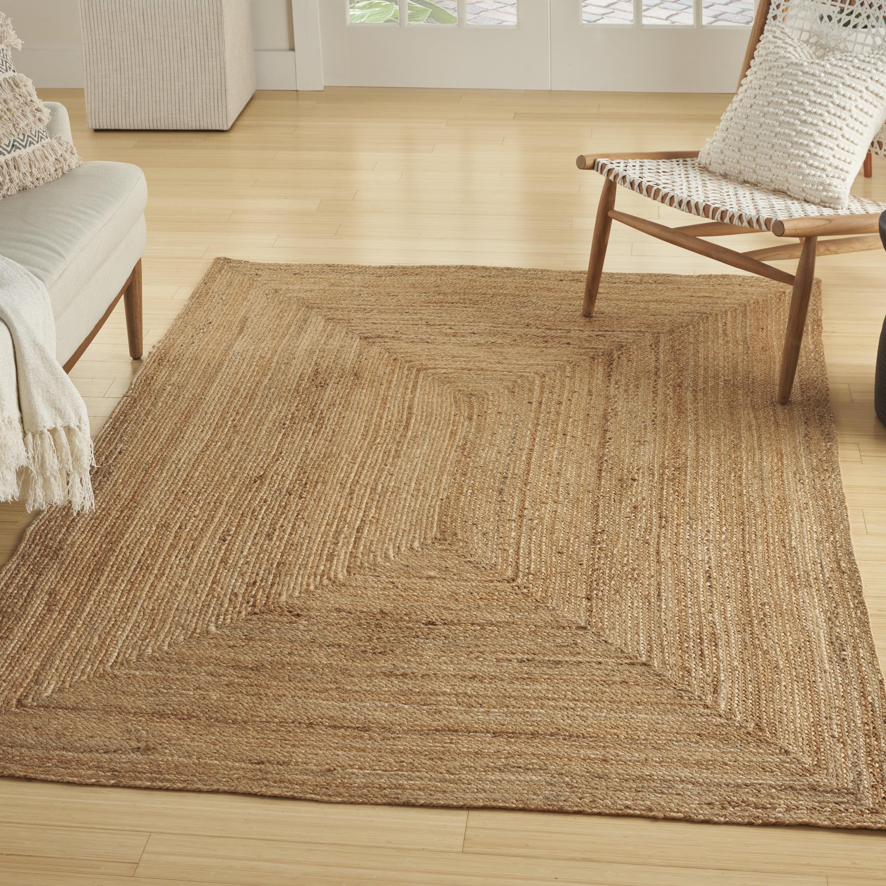 Nourison Handwoven Natural Jute Indoor Area Rug Natural 4' x 6'