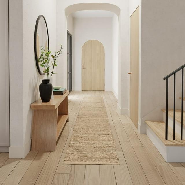 Nourison Hand Woven Natural Jute Indoor Area Rug Natural 2'3" x 8'