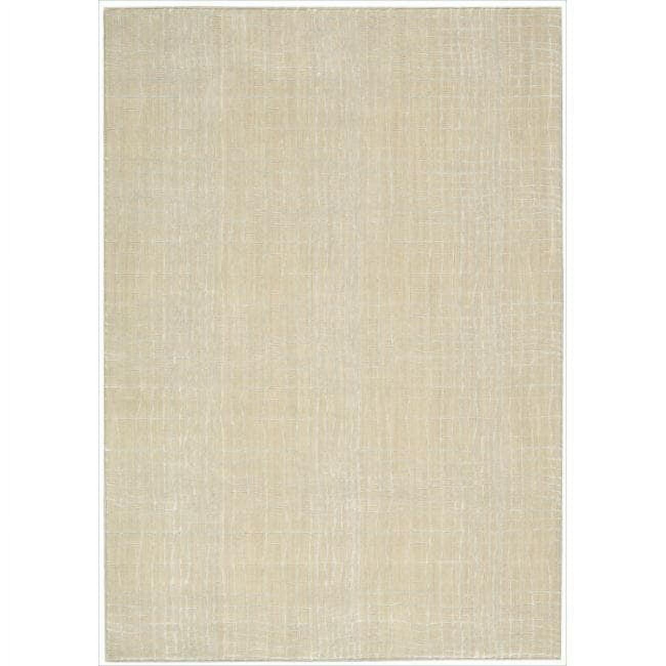 Nourison  Nepal Area Rug Beige 3' 6" x 5' 6" Latex Free Viscose,Wool,Synthetic 3' x 5' Indoor Beige Rectangle
