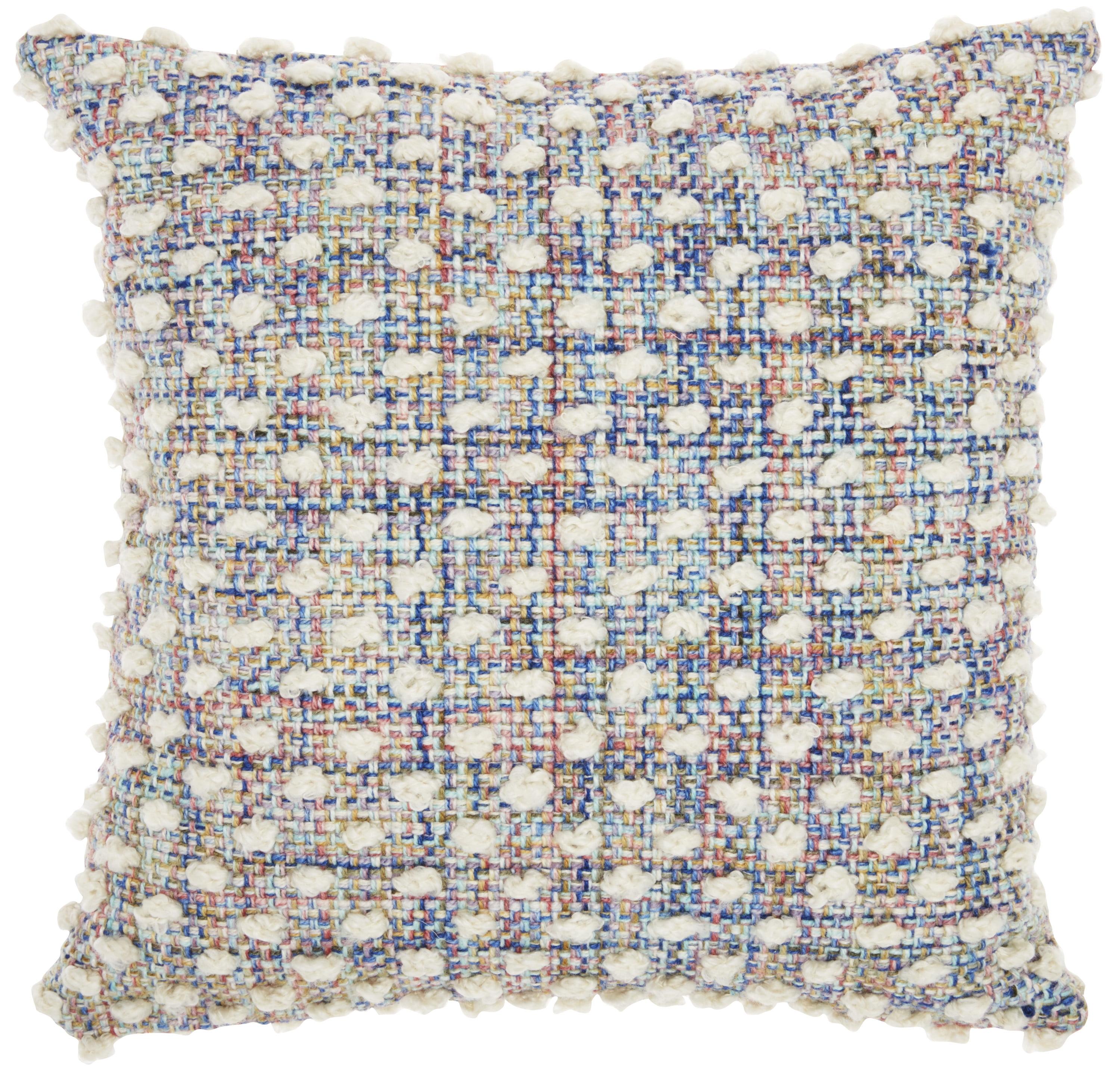 Nourison Outdoor Pillows Multicolor Decorative Throw Pillow , 18"X18"