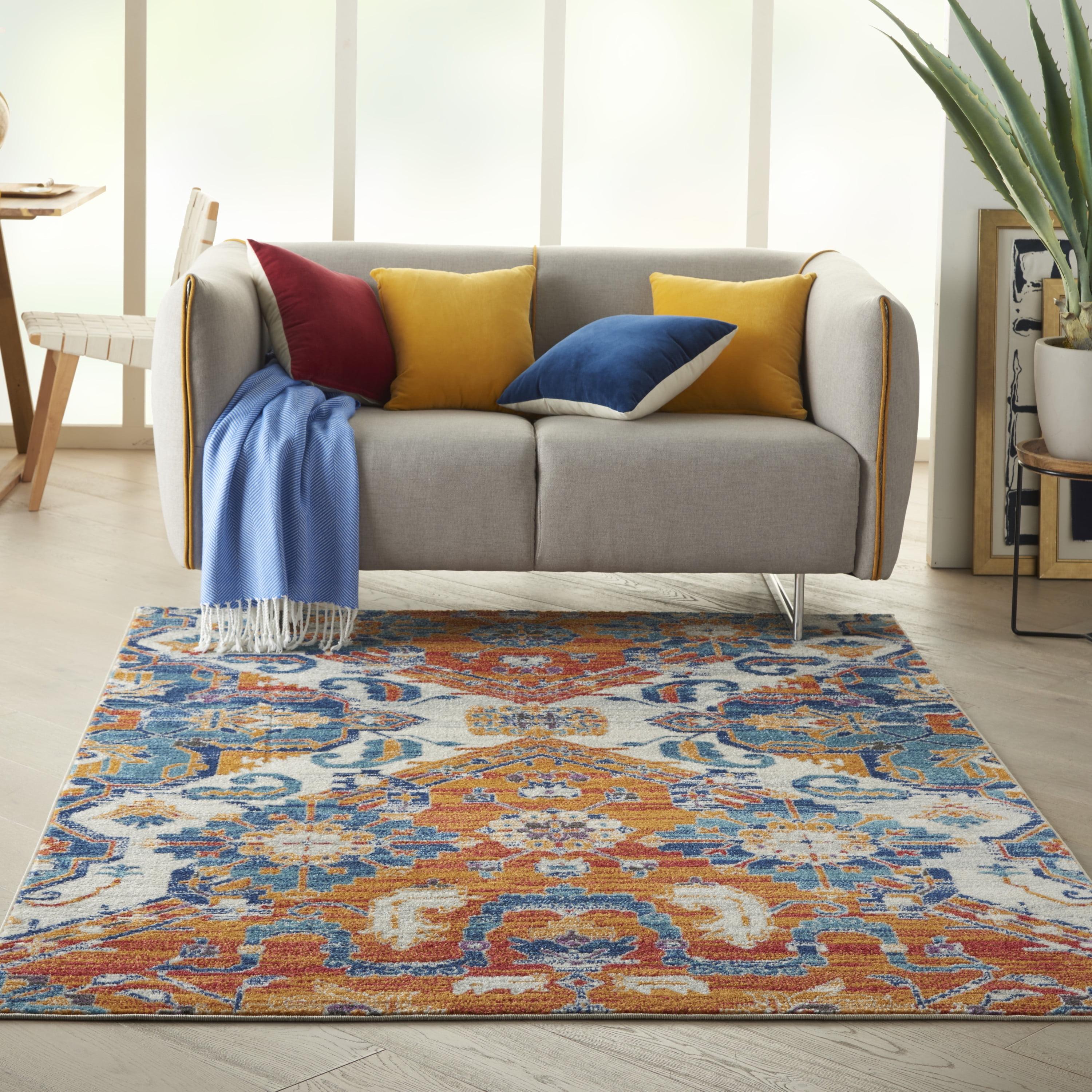 Nourison Passion Floral Geometric Indoor Rug Multicolor 3'9" x 5'9"