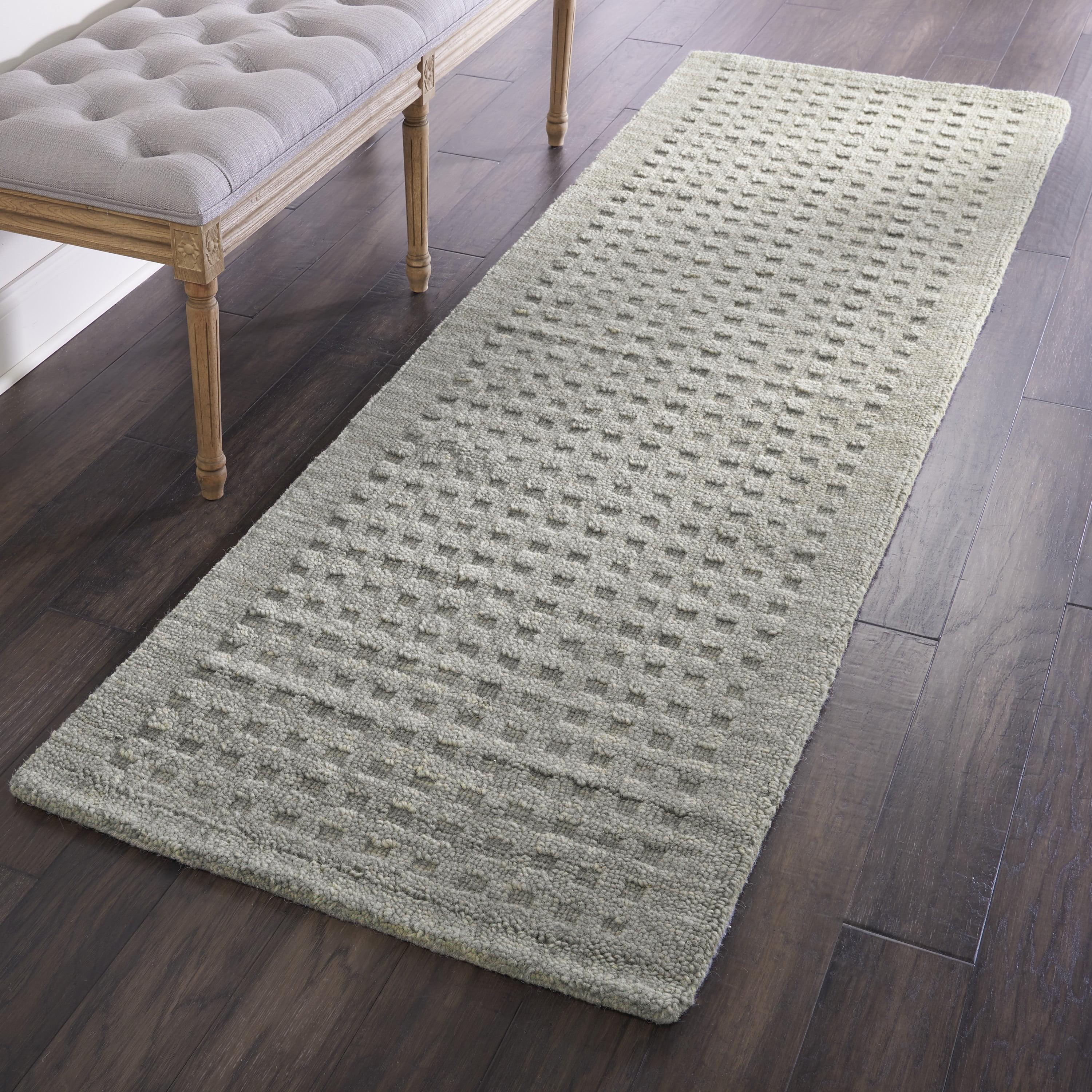 Handmade Charcoal Wool Runner Rug 2'3" x 8'