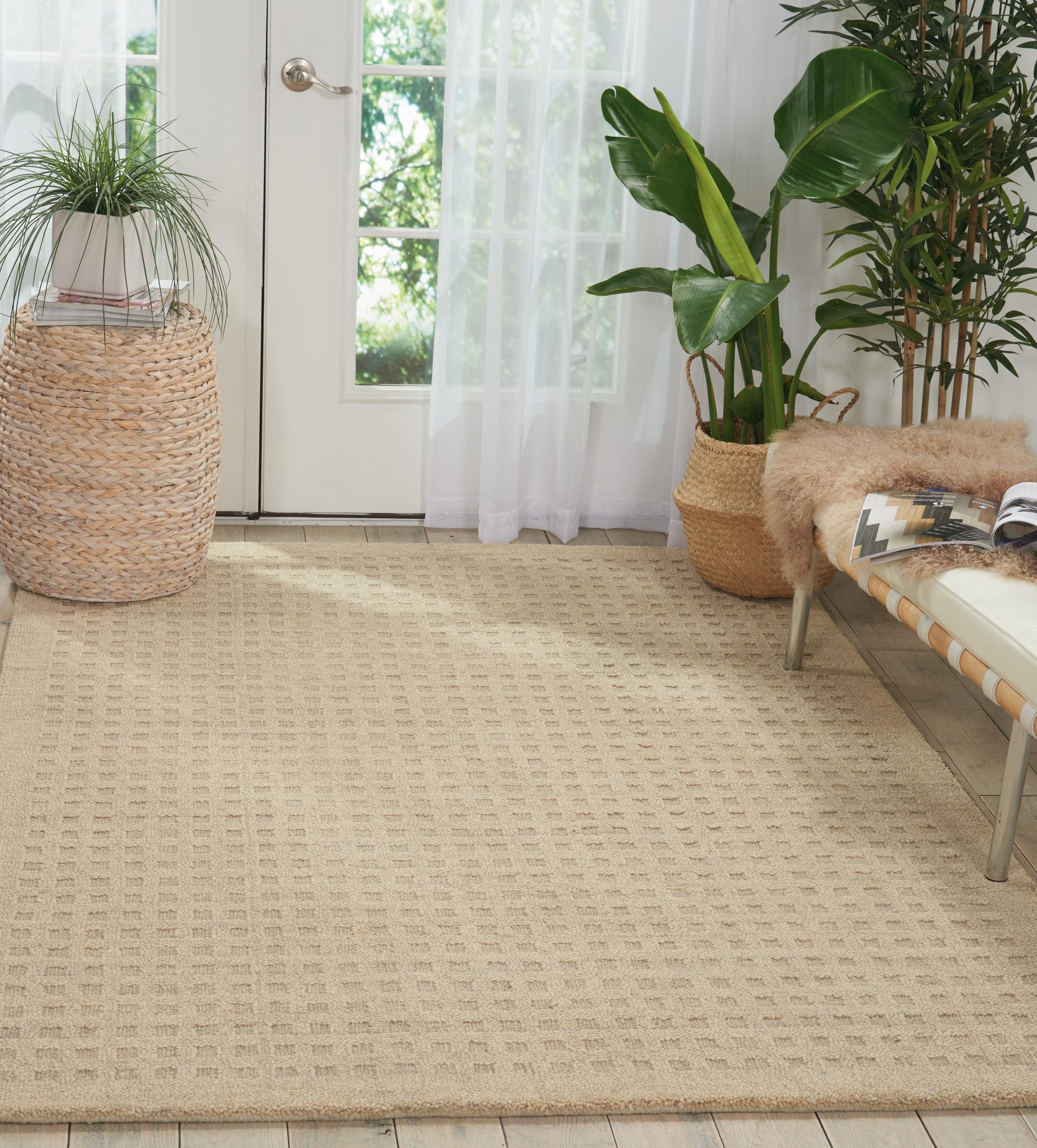 Nourison Perris Textured Indoor Area Rug Taupe 5' x 7'6"