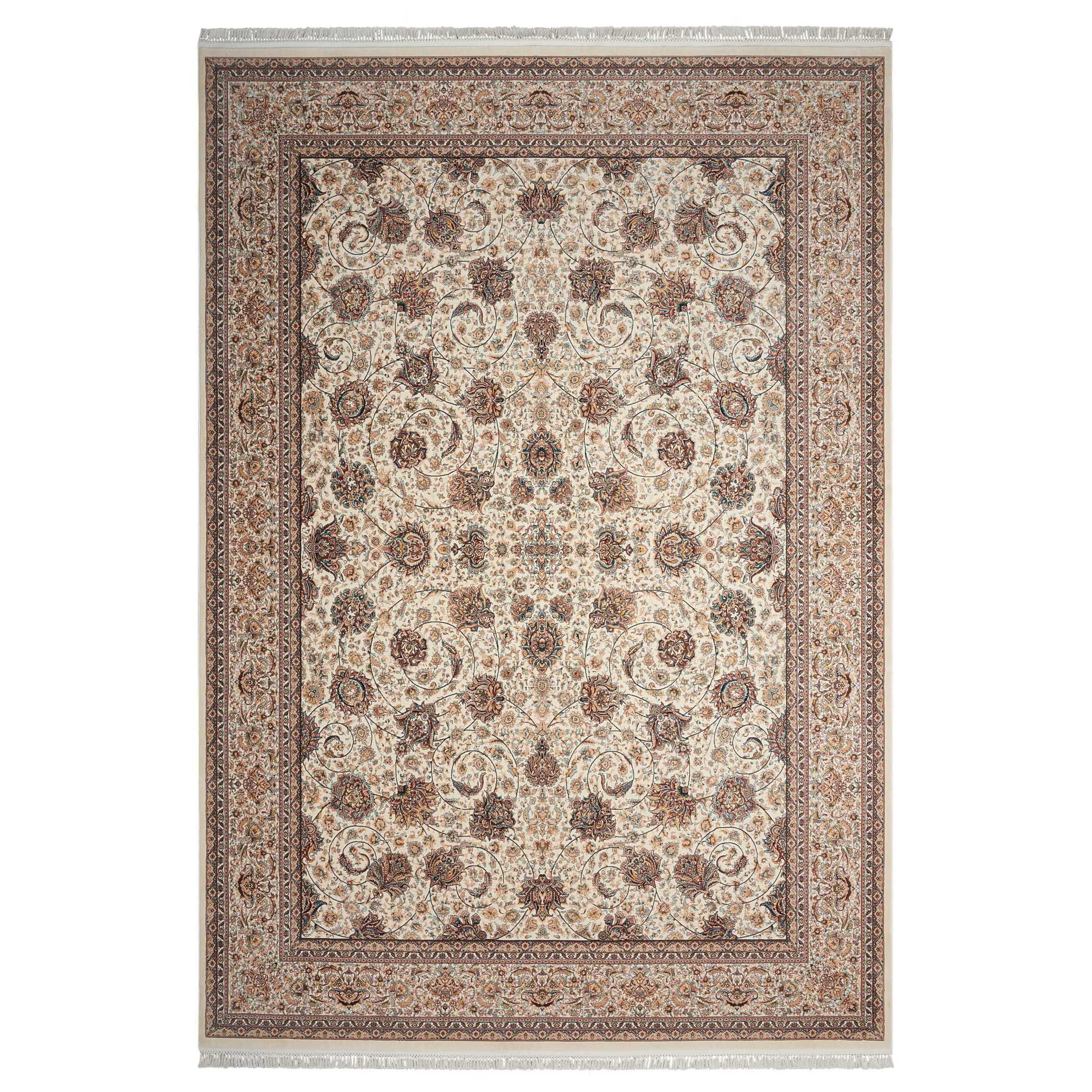 Nourison  Persian Palace Area Rug Cream 7'10" x 10'10" Latex Free 8' x 10' Living Room, Bedroom, Dining Room N/A