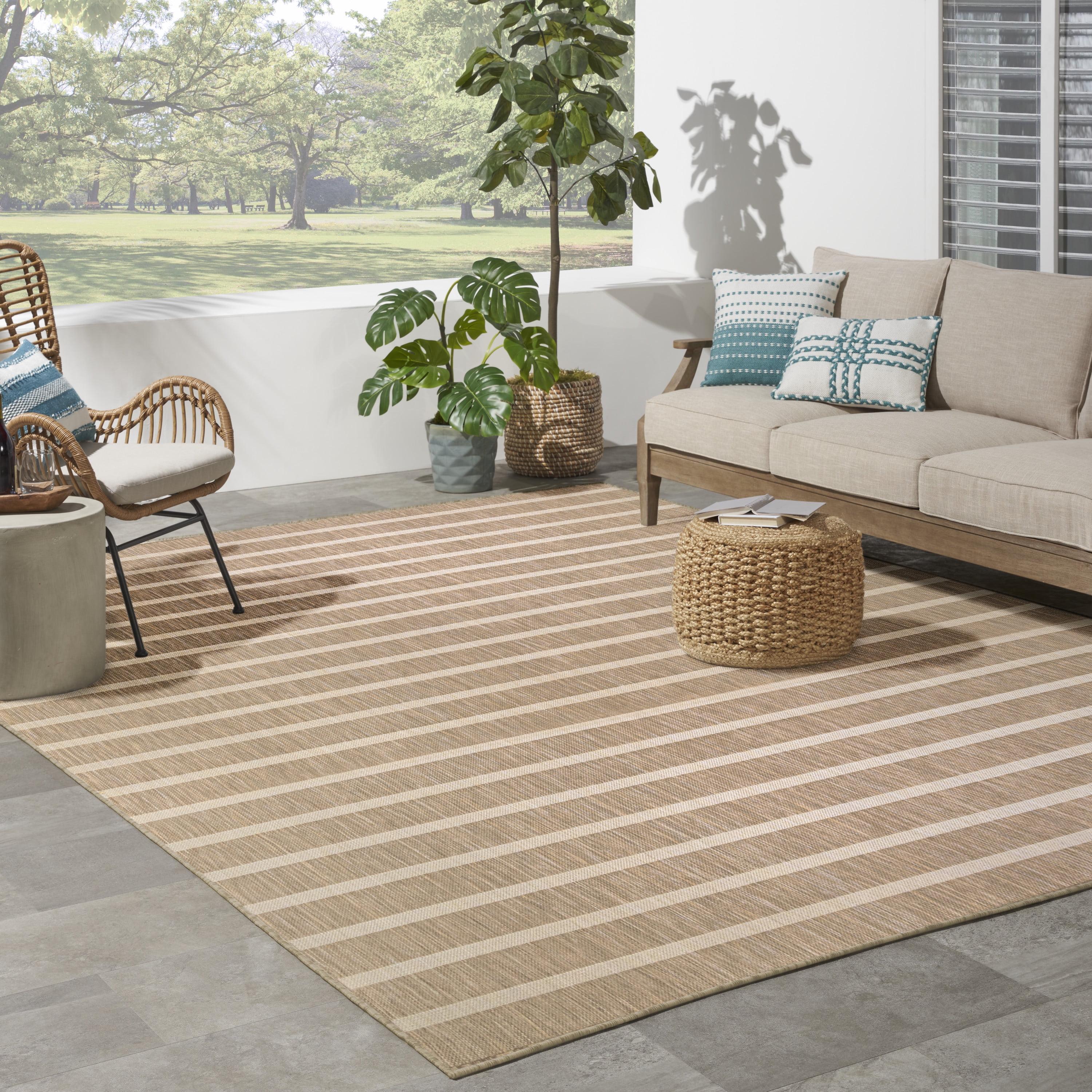 Nourison Positano Modern Stripes Flatweave Outdoor Rug