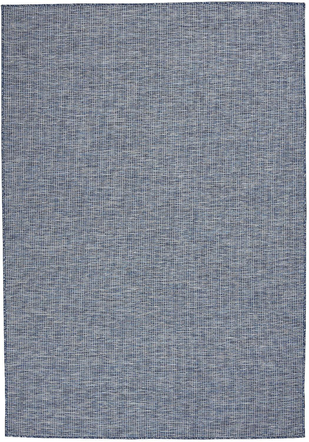 Positano Navy Blue Synthetic 5' x 7' Flatweave Indoor/Outdoor Rug