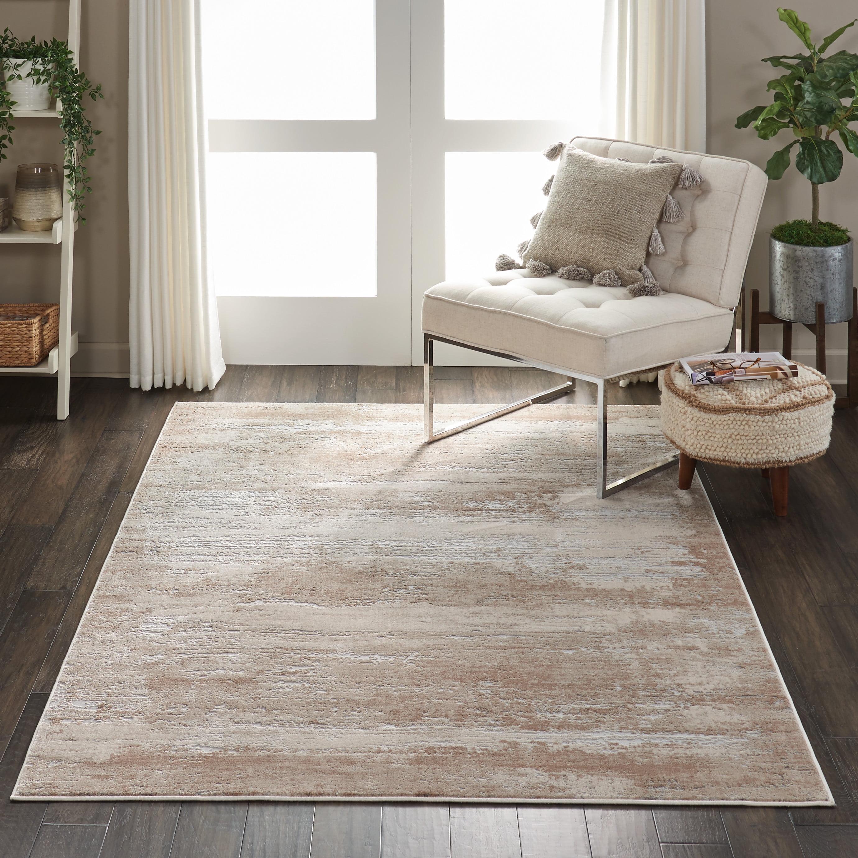 Modern Rustic Abstract 3'11" x 5'11" Gray Synthetic Area Rug