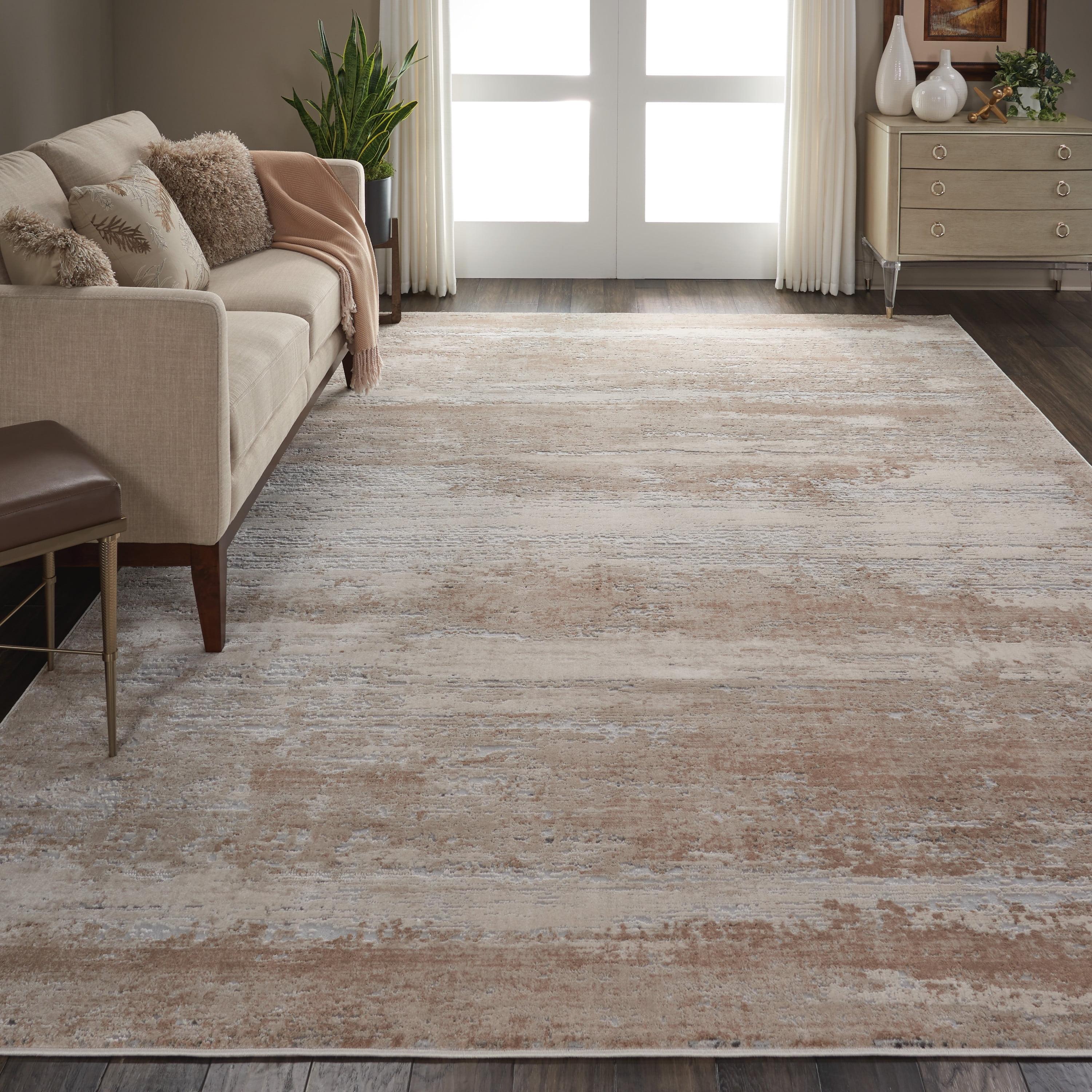 Nourison Rustic Textures Abstract Beige 9'3" x 12'9" Area Rug, (9x13)