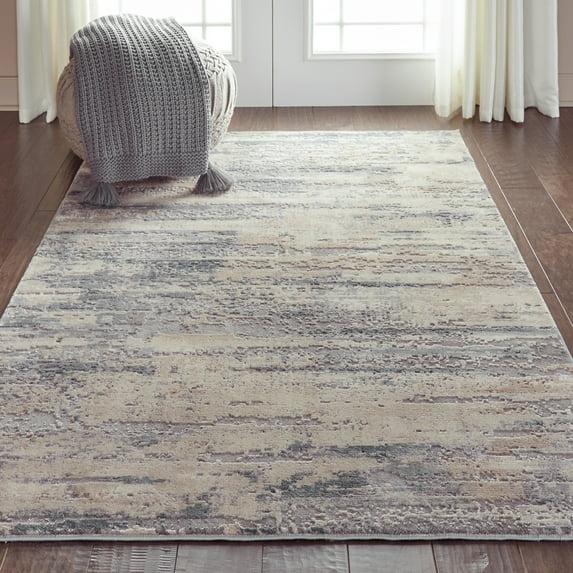 Nourison Rustic Textures Abstract Modern Indoor Area Rug Beige/Grey 3'11" x 5'11"