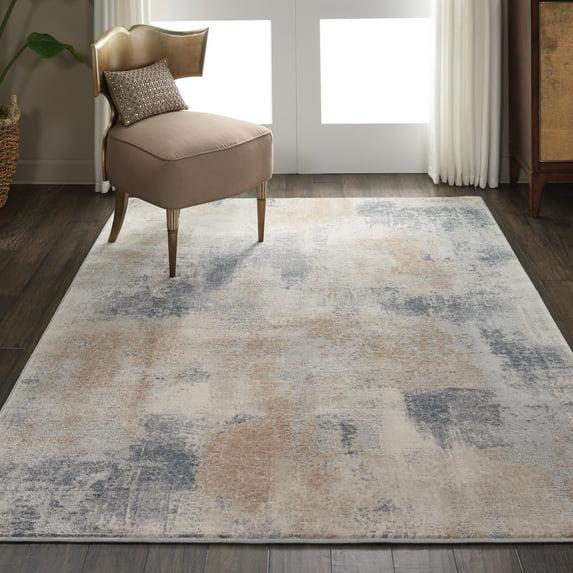 Nourison Rustic Textures Contemporary Abstract Indoor Area Rug Beige/Grey 5'3" x 7'3"