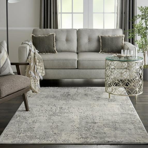 Nourison Rustic Textures Modern Indoor Area Rug Grey/Beige 3'11" x 5'11"