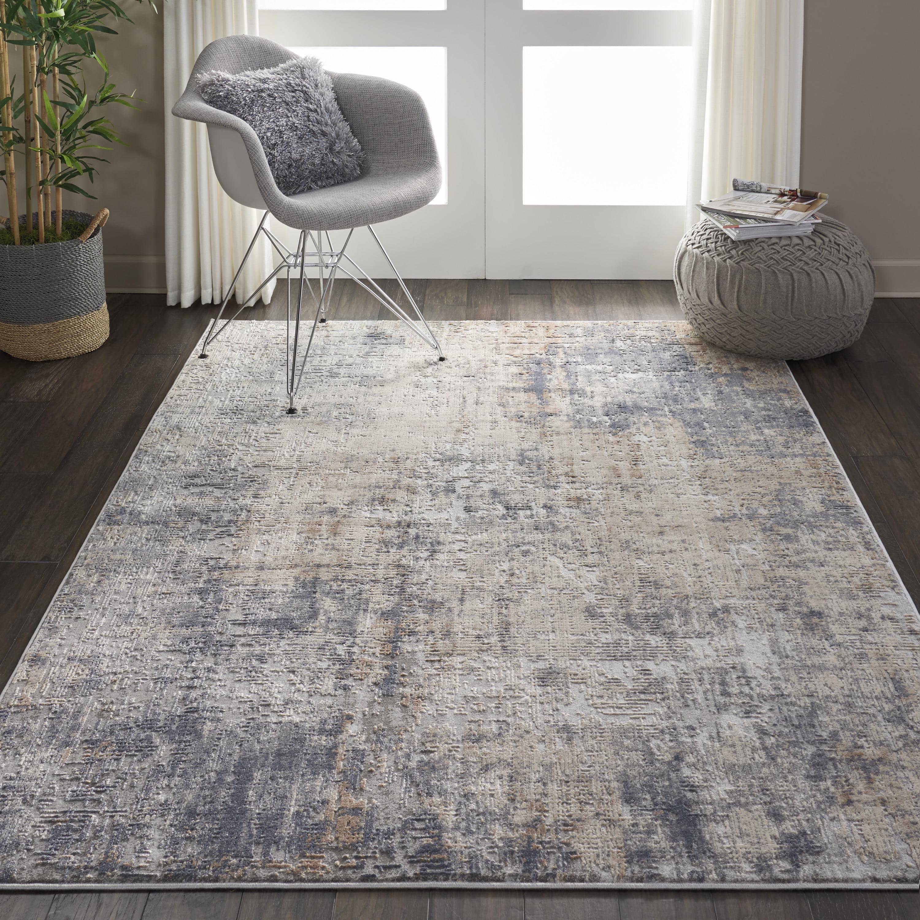 Nourison Rustic Textures Abstract Indoor Area Rug Grey/Beige 5'3" x 7'3"