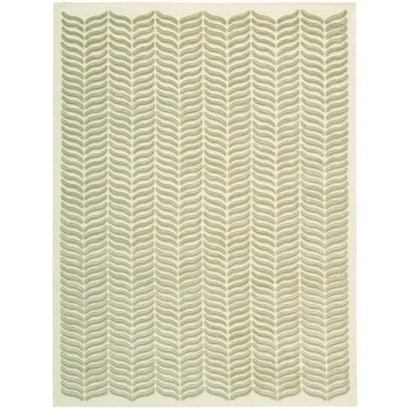 Nourison Silken Textures Area Rug Green 5'6" x 7'6" 6' x 9' N/A