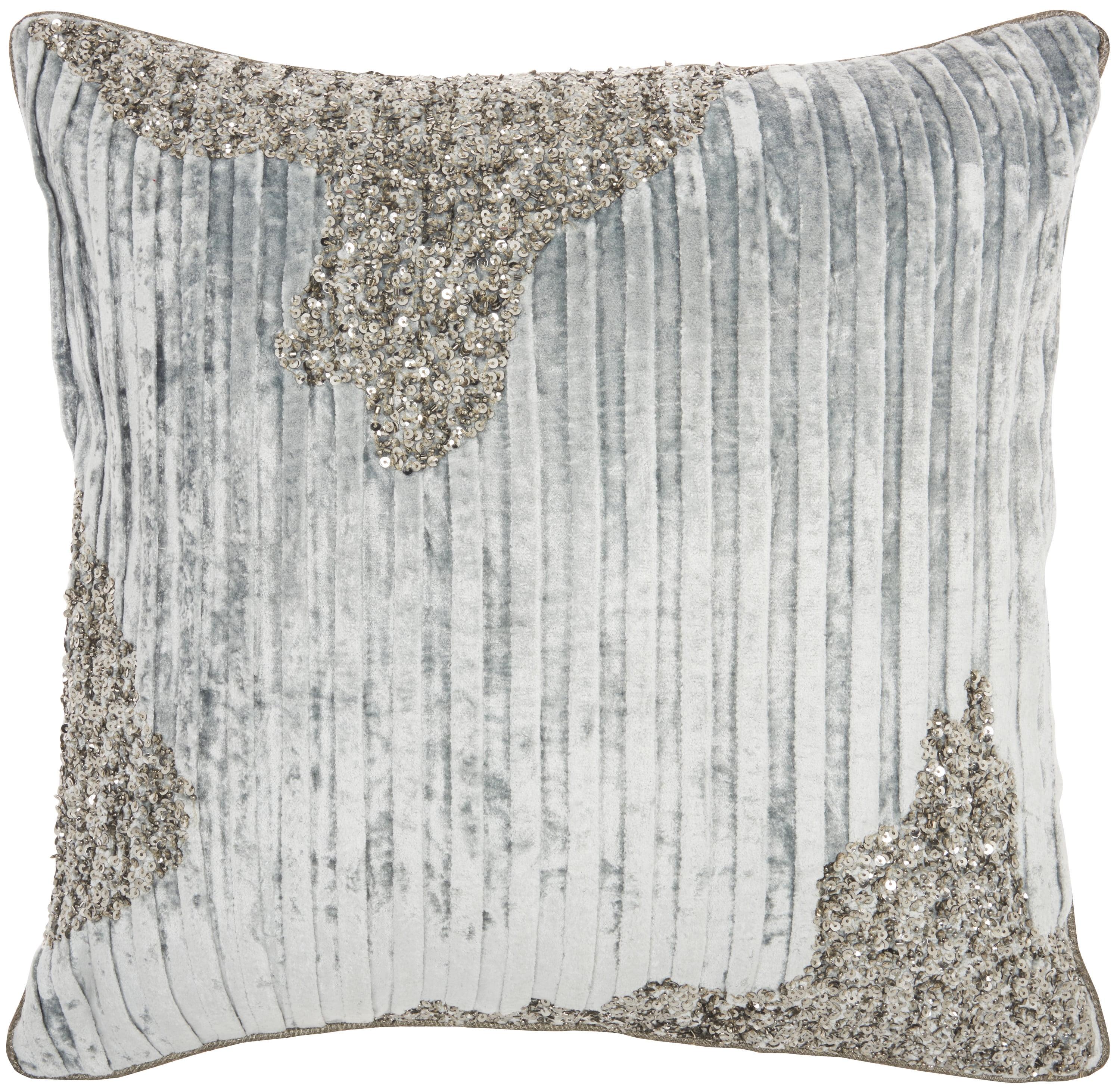 Mina Victory 18" Periwinkle Cotton Throw Pillow