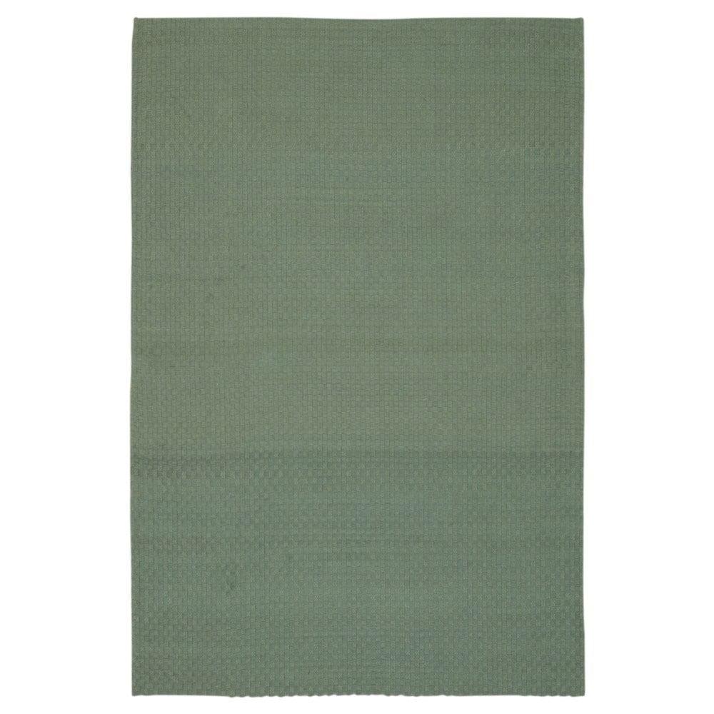 Coastal Breeze Aqua Flat-Woven Jute 5' x 7' Area Rug