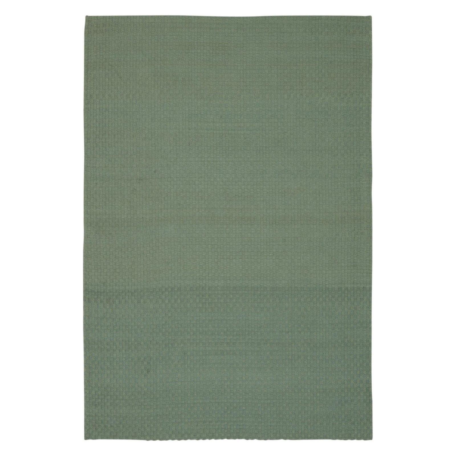 Coastal Breeze Aqua Flat-Woven Jute 5' x 7' Area Rug