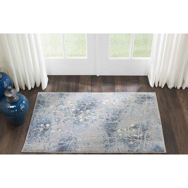 Nourison Somerset 2'6" x 4' Silver Blue Indoor Rug