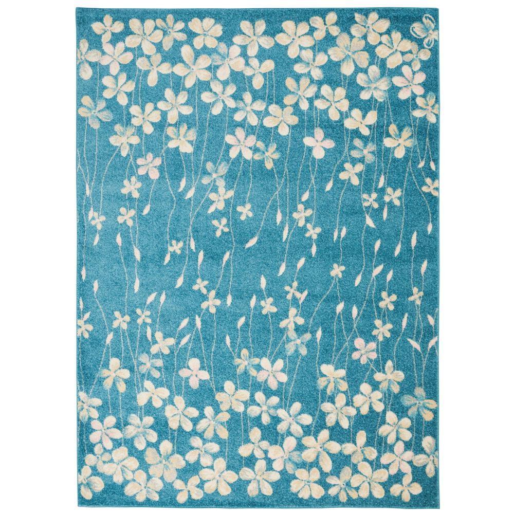 Nourison Tranquil Bohemian Botanical Bloom Area Rug